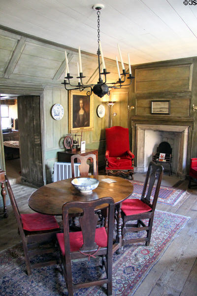 Withdrawing room modernized in 1700 at Culross Palace. Culross, Scotland.