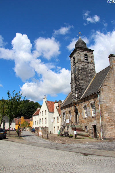 Sandhaven 17thC street running from yellow Palace to Town council house. Culross, Scotland.