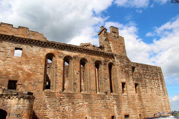 Linlithgow Palace (c1424-1624 with 5 building periods) birthplace of Mary Queen of Scots (Dec. 8, 1542). Linlithgow, Scotland.