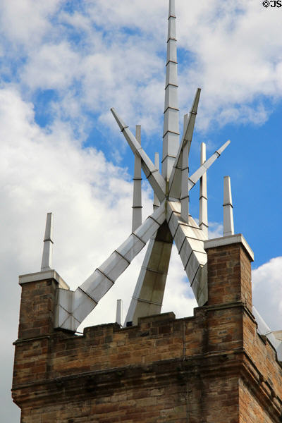 St Michael Church spire (1964) added to tower. Linlithgow, Scotland. Architect: Geoffrey Clarke.