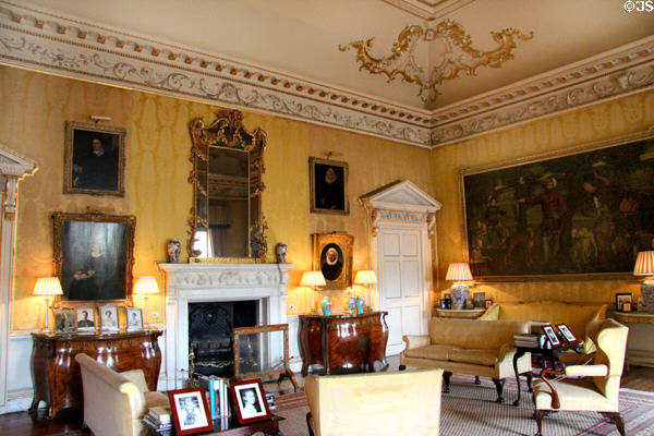 The Yellow Drawing Room at Hopetoun House. Queensferry, Scotland.