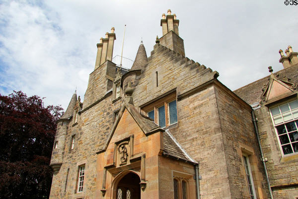 Main entrance to Lauriston Castle. Edinburgh, Scotland.