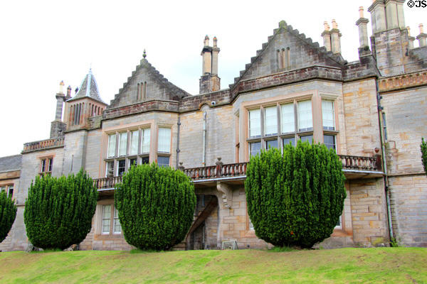 Back extensions with shrubbery at Lauriston Castle. Edinburgh, Scotland.