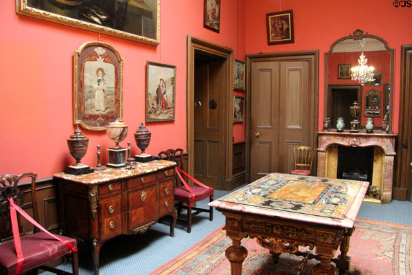 Reception Hall at Lauriston Castle. Edinburgh, Scotland.