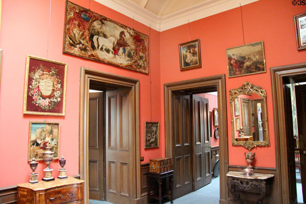 Artwork in Reception Hall at Lauriston Castle. Edinburgh, Scotland.