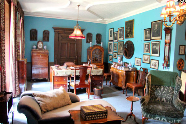 Furnishings in Oak Room at Lauriston Castle. Edinburgh, Scotland.