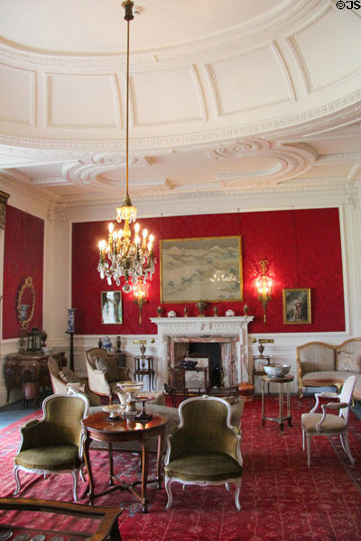 Withdrawing room, also used as music room, at Lauriston Castle. Edinburgh, Scotland.