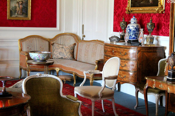 Seating arrangement in withdrawing room at Lauriston Castle. Edinburgh, Scotland.