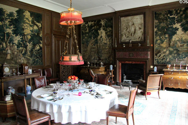 Dining room at Lauriston Castle. Edinburgh, Scotland.