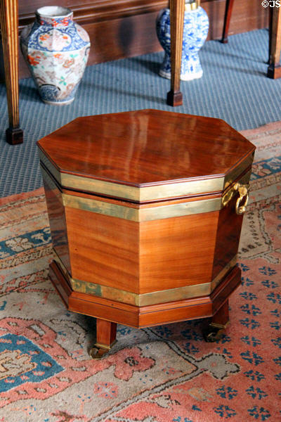 Cellarette for cooling wine in dining room at Lauriston Castle. Edinburgh, Scotland.