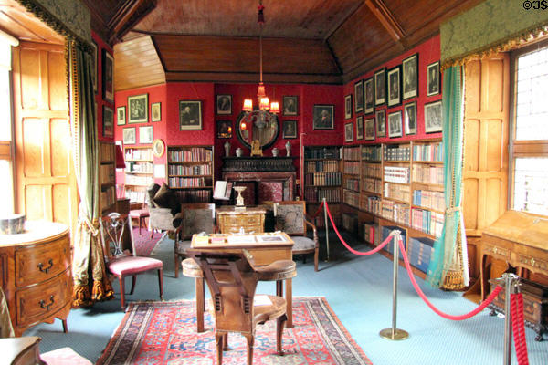 Library at Lauriston Castle. Edinburgh, Scotland.