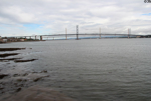 Forth Road Bridge (1964) & Queensferry Crossing Bridge (2017). Queensferry, Scotland.
