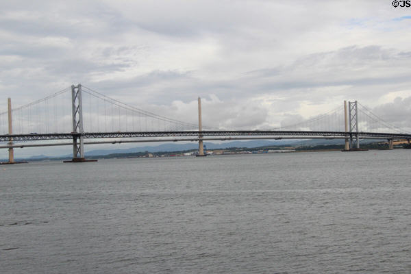 Forth Road Bridge (1964) & Queensferry Crossing Bridge (2017). Queensferry, Scotland.
