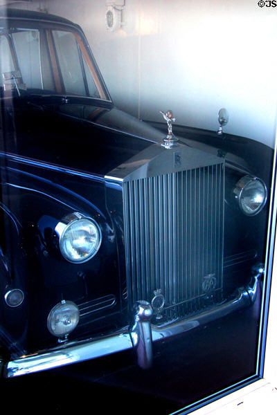 Rolls Royce limo on Royal Yacht Britannia. Edinburgh, Scotland.