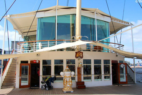 Sun lounge off Verandah deck on Royal Yacht Britannia. Edinburgh, Scotland.
