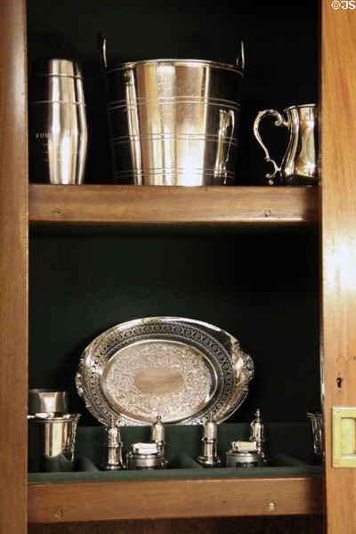 Silver pantry on Royal Yacht Britannia. Edinburgh, Scotland.