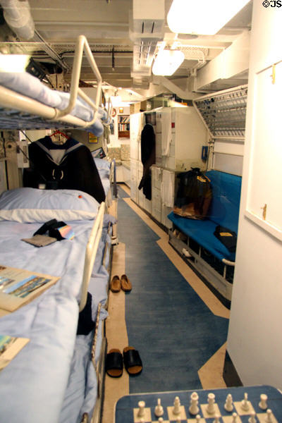 Junior rating bunks on Royal Yacht Britannia. Edinburgh, Scotland.