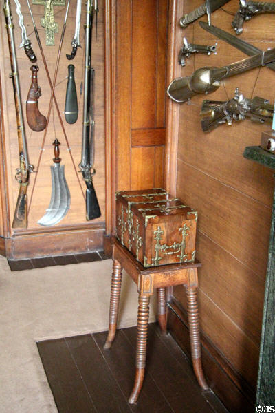 Armory weapons collection at Abbotsford House. Melrose, Scotland.
