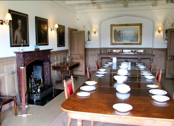 Dining room at Abbotsford House. Melrose, Scotland.