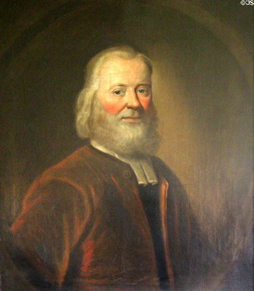 Portrait of Beardie Walter Scott great grandfather of Sir Walter Scott by William Aitken at Abbotsford House. Melrose, Scotland.