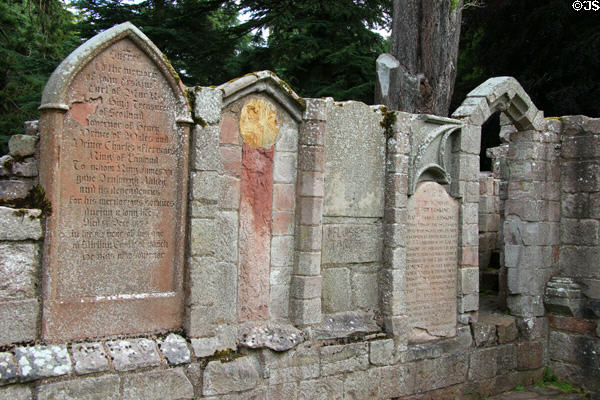 Tombstones at Dryburgh Abbey. Scotland.