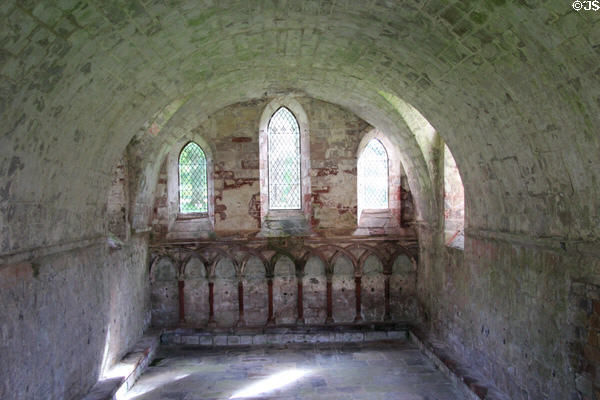 Chapter house at Dryburgh Abbey. Scotland.