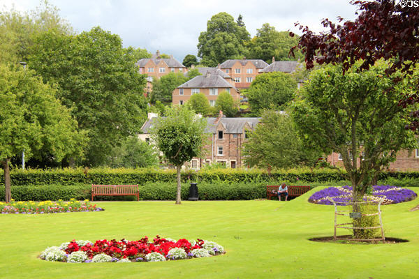 Gardens at Mary Queen of Scots House. Jedburgh, Scotland.