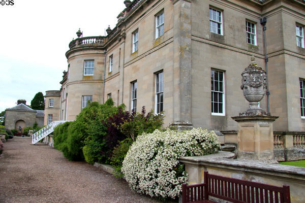 Garden facade of Manderston House. Duns, Scotland.