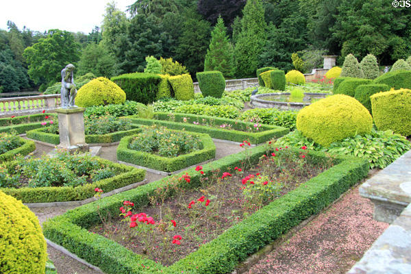 Formal garden behind Manderston House. Duns, Scotland.