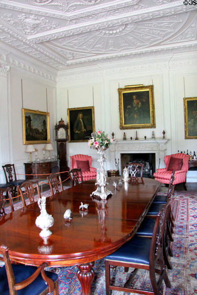 Dining room at Manderston House. Duns, Scotland.
