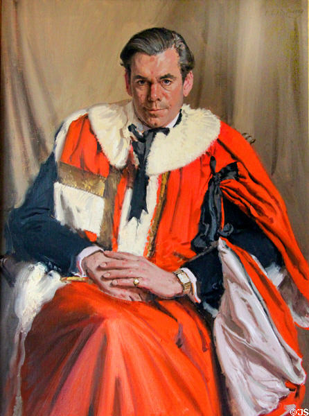 Portrait of Sir Adrian Palmer, 4th Lord Palmer of Reading at Manderston House. Duns, Scotland.
