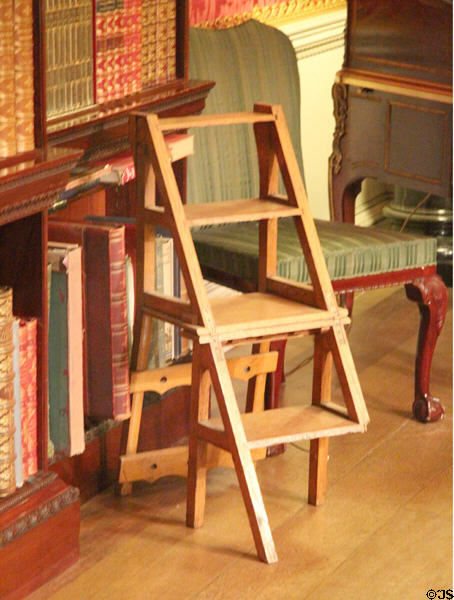 Library stepstool at Manderston House. Duns, Scotland.
