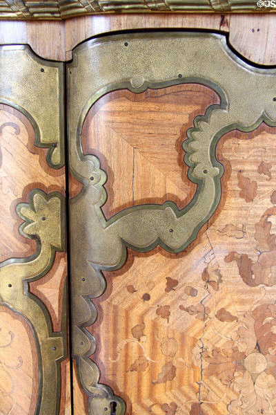 Detail of Art Nouveau cabinet at Manderston House. Duns, Scotland.