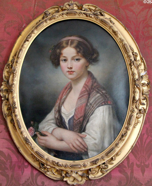 Oval portrait at Manderston House. Duns, Scotland.