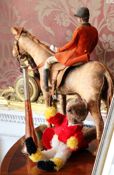 Fox hunting cultural objects at Manderston House. Duns, Scotland.