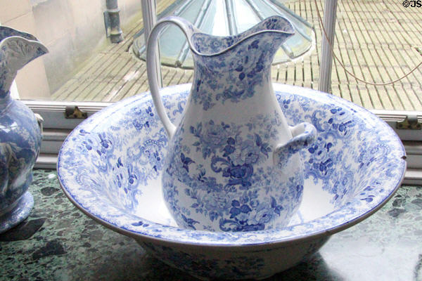 Pitcher with second handle & basin at Manderston House. Duns, Scotland.
