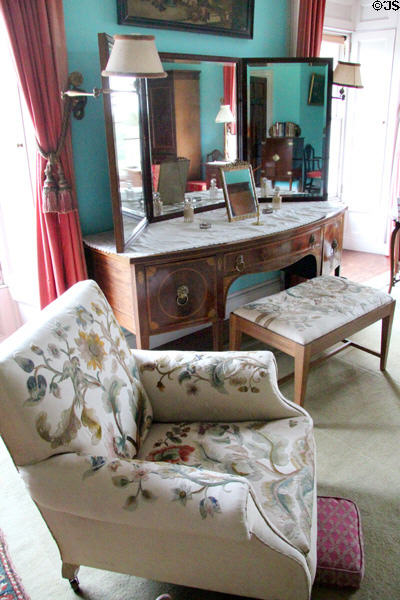 North bedroom at Manderston House. Duns, Scotland.