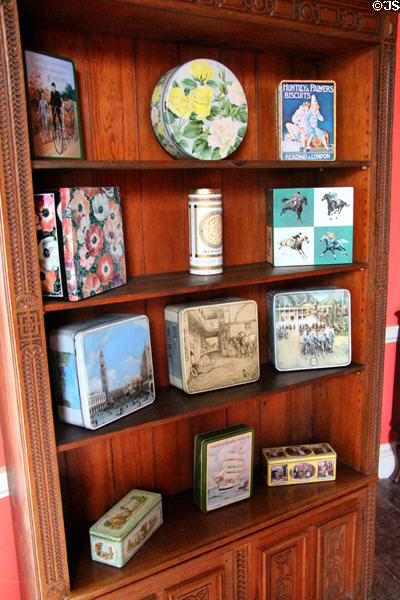 Huntley & Palmers biscuit boxes at Manderston House. Duns, Scotland.