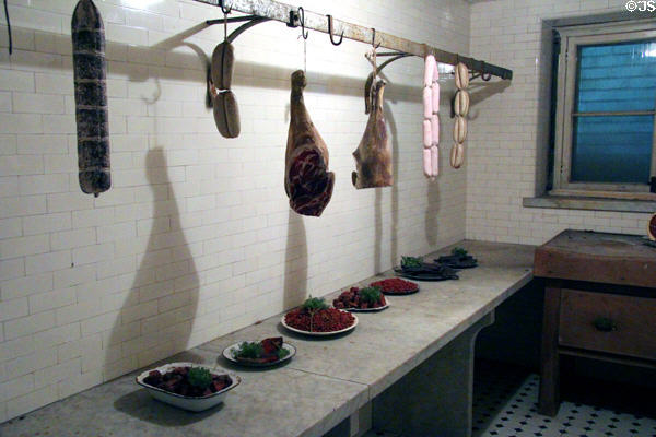 Raw meat room at Manderston House. Duns, Scotland.