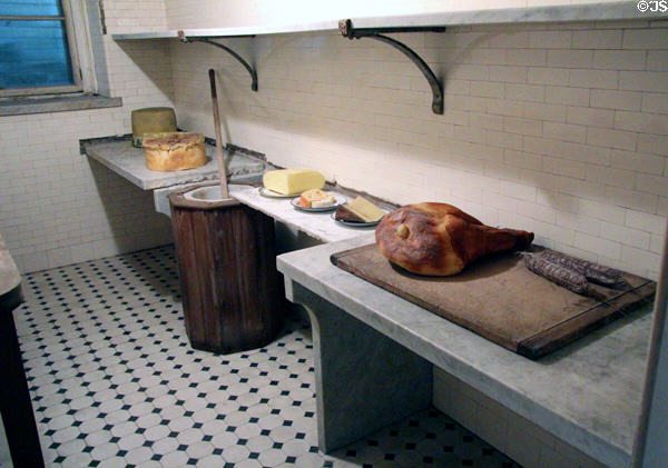 Cooked meat room at Manderston House. Duns, Scotland.
