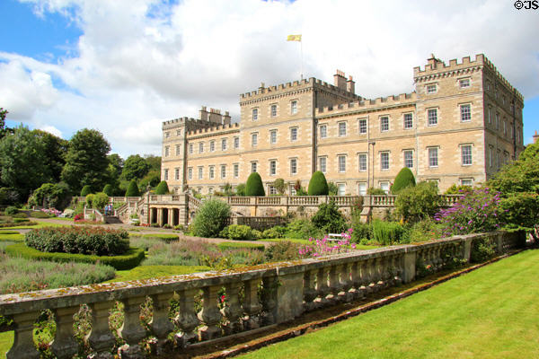 Mellerstain House over garden designed by Adam family. Gordon, Scotland.