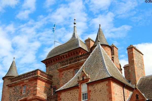 Roofline of Thirlestane Castle. Scotland.