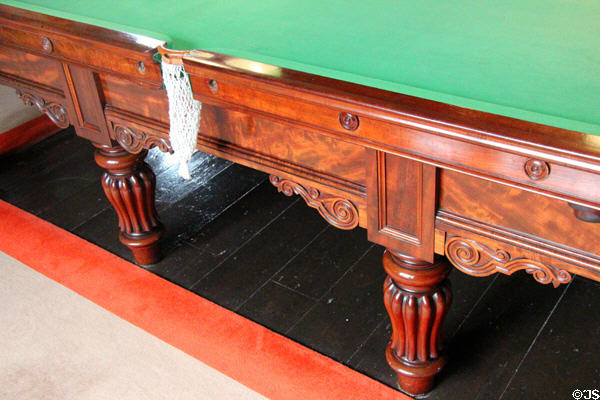 Billiard table at Thirlestane Castle. Scotland.