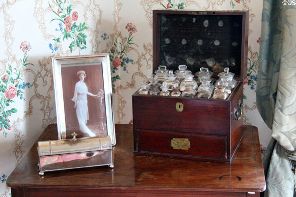 Medical cabinet at Thirlestane Castle. Scotland.