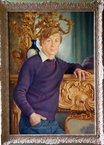 Portrait of Captain Gerald Maitland-Carew by Theodore Ramos at Thirlestane Castle. Scotland.
