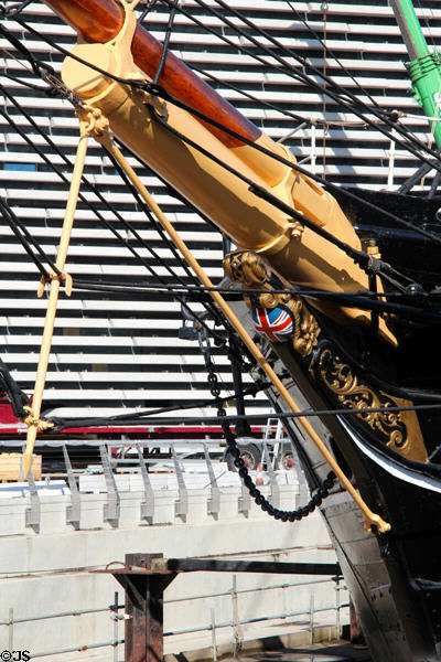 Bowsprit of RRS Discovery. Dundee, Scotland.