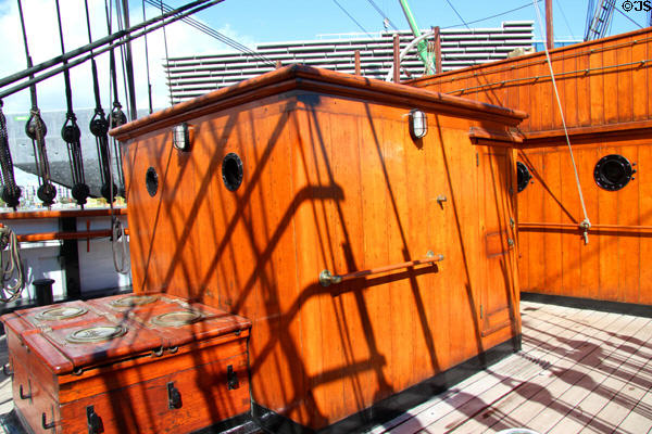 Deck cabin aboard RRS Discovery. Dundee, Scotland.