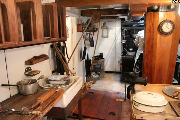 Galley aboard RRS Discovery. Dundee, Scotland.