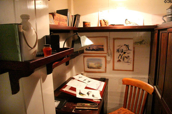 Natural history workspace aboard RRS Discovery. Dundee, Scotland.