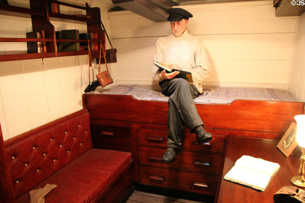 Sir Reginald William Skelton's quarters aboard RRS Discovery. Dundee, Scotland.